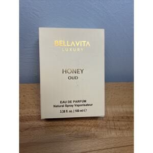 New BellaVita Luxury Honey Oud Unisex Eau De Parfum 100ml - Box-has-shelf-wear